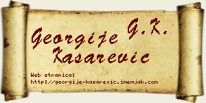 Georgije Kašarević vizit kartica
